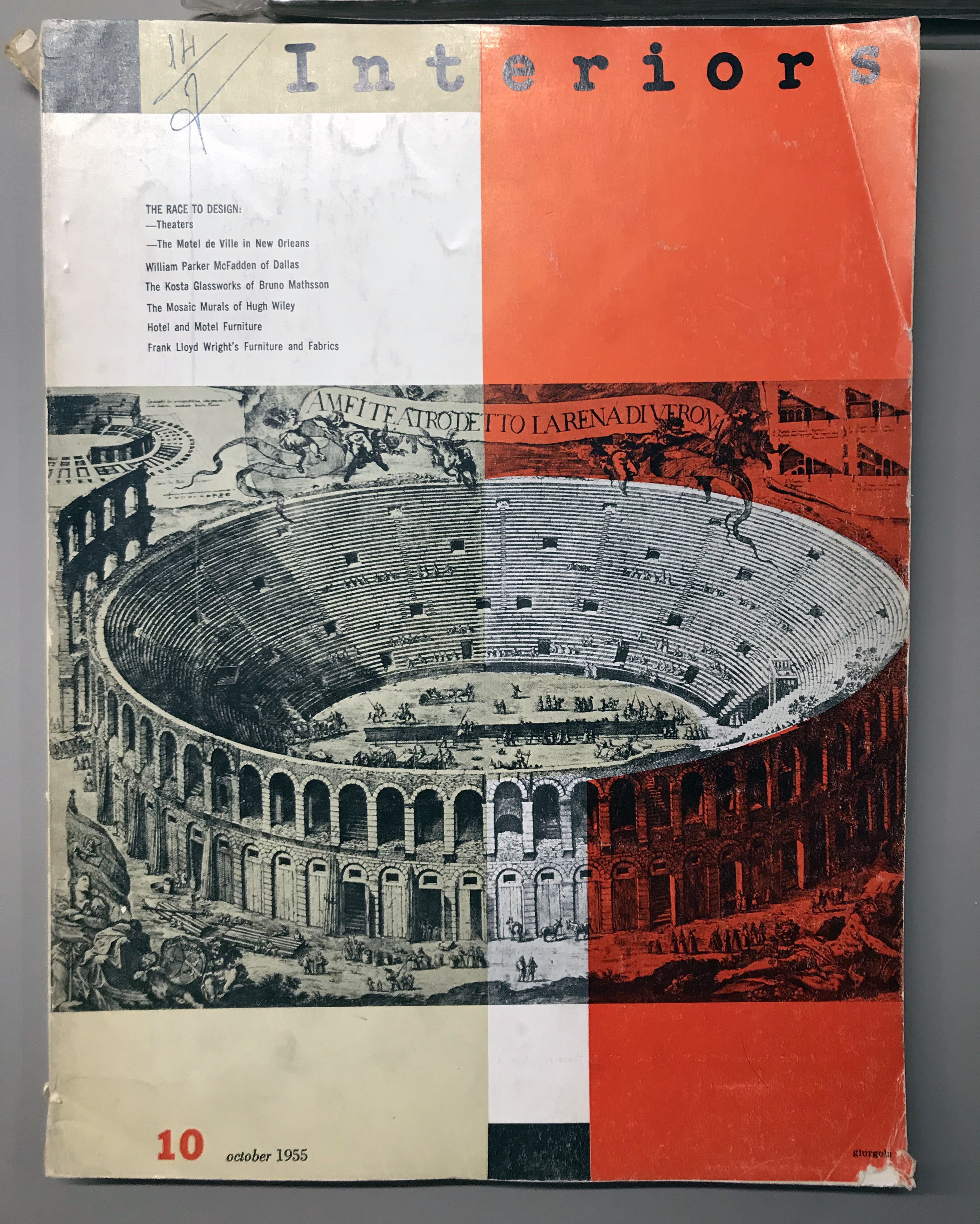 Aldo Giurgola's cover, October 1955